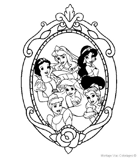 Disegni delle Principesse Disney da Colorare