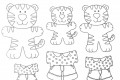 Scheda didattica per bambini : vestiamo le tigri