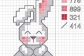 Schema a punto croce : il coniglietto