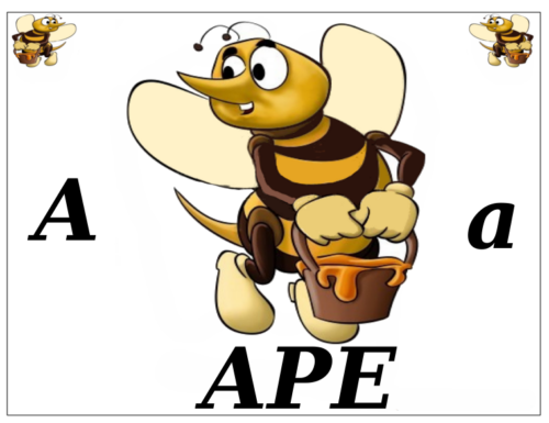 Impariamo l’alfabeto giocando : A di ape