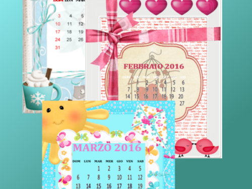 Calendari da stampare : Gennaio – Febbraio – Marzo