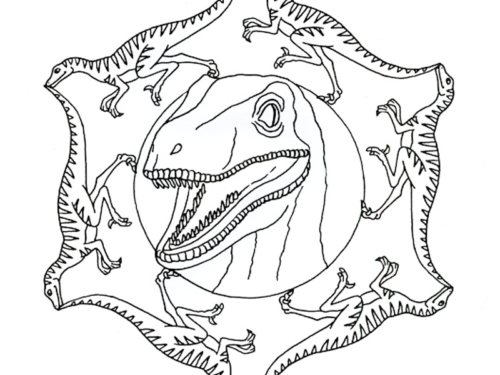 10 Mandala da colorare sui dinosauri