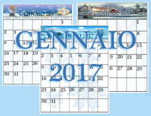 Calendari Gennaio 2017 da stampare