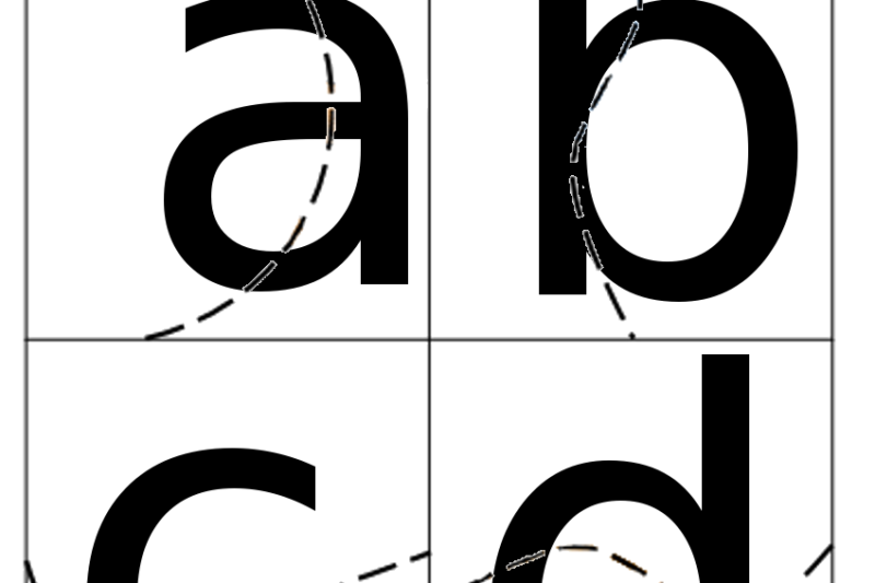 L’alfabeto da ritagliare