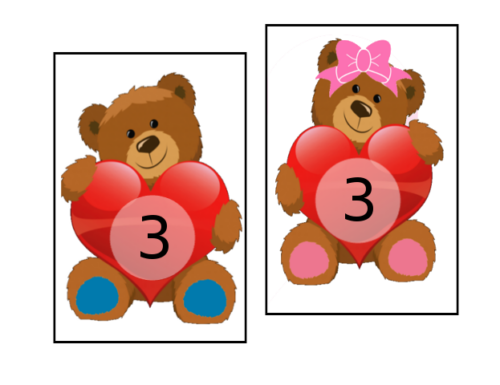 Impariamo i numeri da 0 a 30 con gli orsetti del cuore