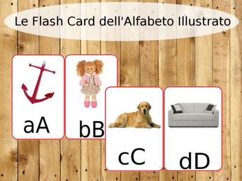 Didattica: Flash Card dell’alfabeto illustrato