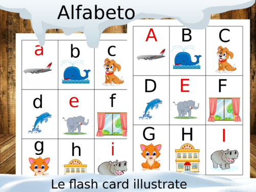 Impariamo l’alfabeto con le flash card illustrate
