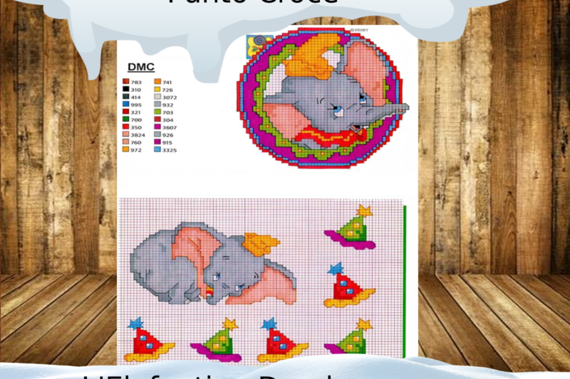 Punto Croce: schemi Elefantino Dumbo