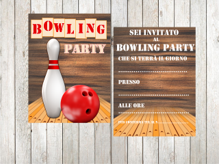 Biglietto invito Bowling Party