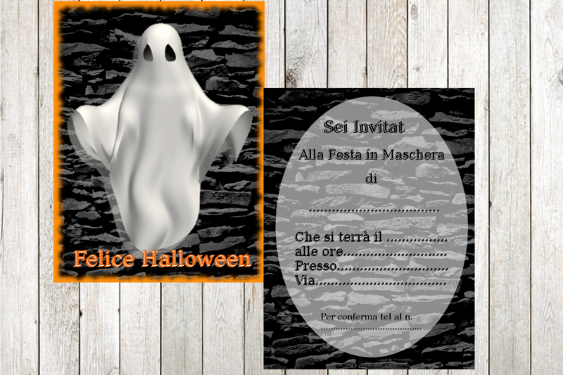 Invito “Fantasma” per la festa di Halloween