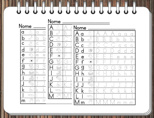 Pregrafismo: alfabeto e numeri