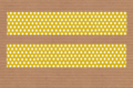 Decorazioni: 10 bordi a pois su sfondo giallo