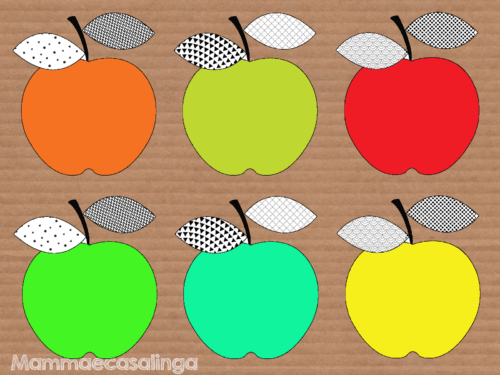 Decorazioni: le mele colorate