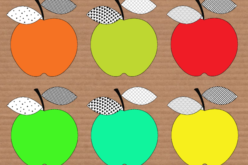 Decorazioni: le mele colorate