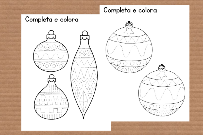 Pregrafismo: completiamo e coloriamo il Natale