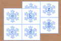 Giochiamo e impariamo con l'alfabeto dei fiocchi di neve