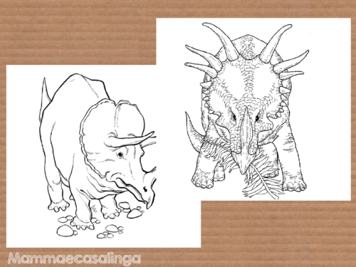 I dinosauri 5 disegni da colorare