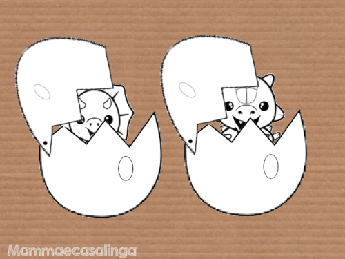 Cartoncino: le uova dei dinosauri