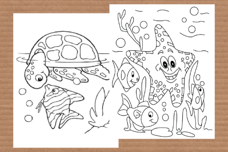 Gli abitanti dell’oceano 5 disegni da colorare