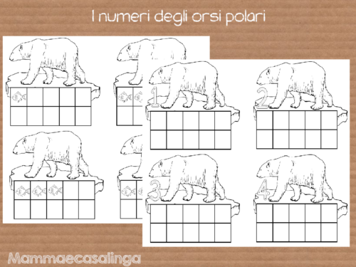 I numeri da 1 a 10 e gli orsi polari