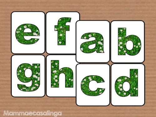 Impariamo l’alfabeto con le flash card della primavera