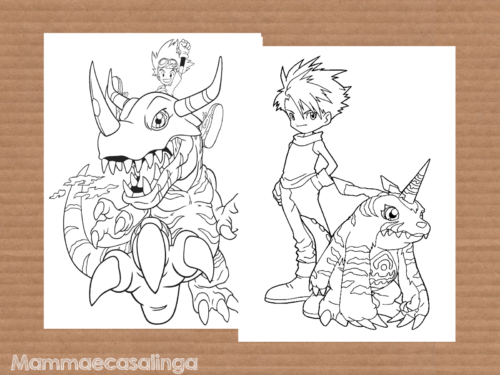 5 disegni Digimon da colorare