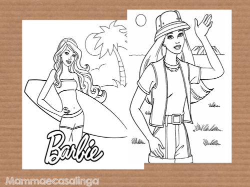 5 disegni Barbie da colorare