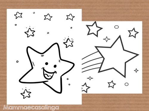 5 disegni Le stelle da colorare