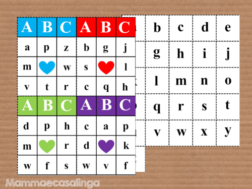Il Bingo dell’alfabeto