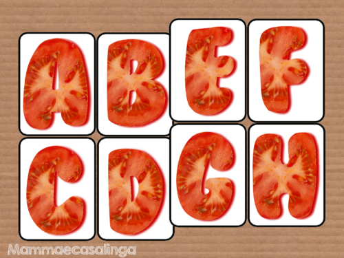 Giochiamo e impariamo con l’alfabeto dei pomodori