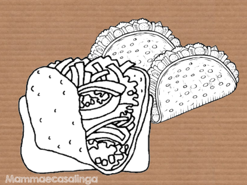 5 disegni Tacos da colorare