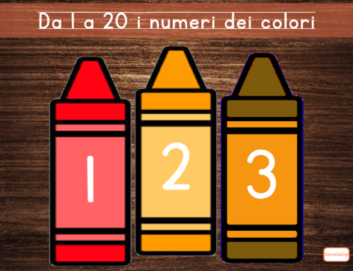 Da 1 a 20 i numeri dei colori