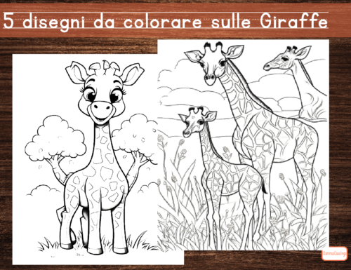 5 disegni da colorare sulle Giraffe