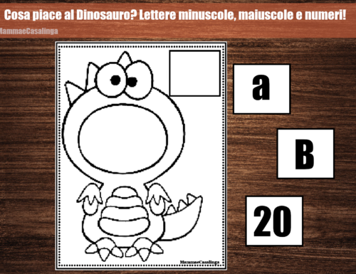 Cosa piace al dinosauro? Lettere dell’alfabeto e numeri!