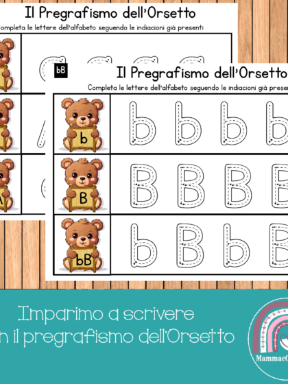 Impariamo a scrivere con il pregrafismo dell’Orsetto